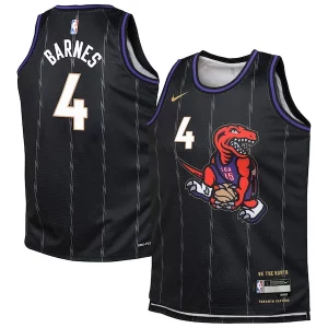 Fantastico Accattivante Elegante Scottie Barnes Toronto Raptors Nike Youth 2024/25 Swingman Player Jersey City Edition Black