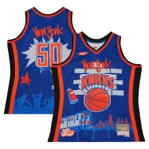 Fantastico Accattivante New York Knicks x Tats Cru Hardwood Classics Fashion Jersey Blue