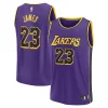 Fantastico Attraente LeBron James Los Angeles Lakers 2022/23 Fast Break Replica Jersey Statement Edition Purple