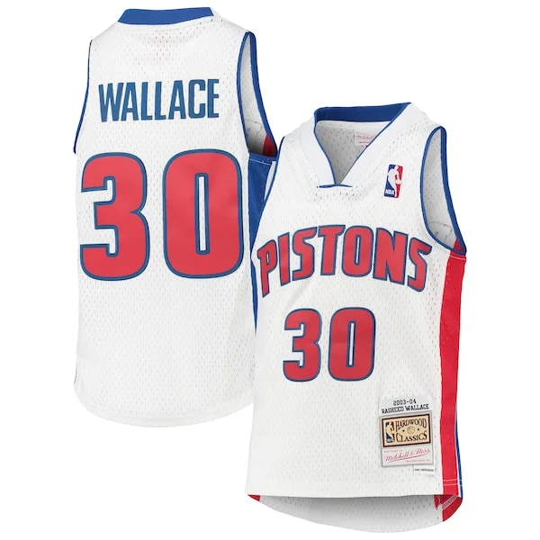 Fantastico Cool Rasheed Wallace Detroit Pistons Youth 2003/04 Hardwood Classics Swingman Jersey White