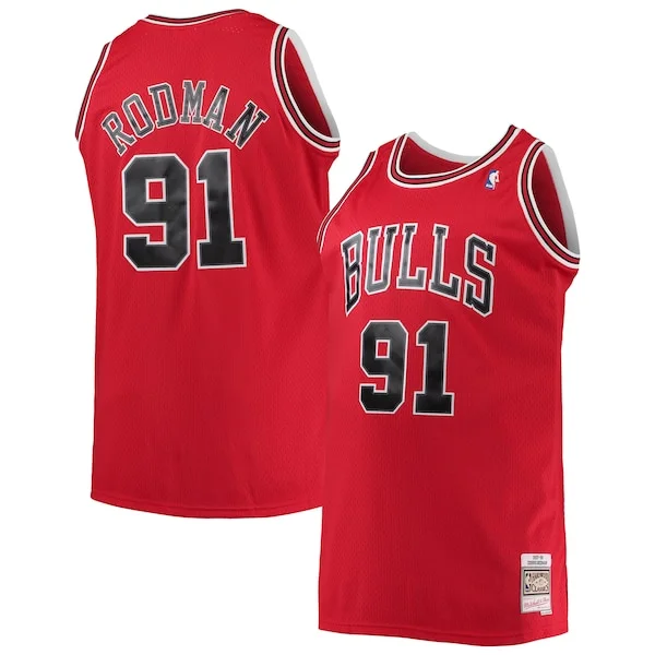 Fantastico Dennis Rodman Chicago Bulls 1997/98 Big & Tall Hardwood Classics Swingman Jersey Red