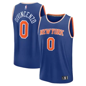 Fantastico Donte DiVincenzo New York Knicks Fast Break Replica Player Jersey Icon Edition Royal