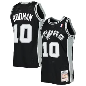 Fantastico Gorgeous Dennis Rodman San Antonio Spurs 2001/02 Hardwood Classics Swingman Jersey Black