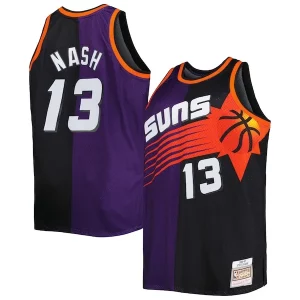 Fantastico Gorgeous Resistente Steve Nash Phoenix Suns Big & Tall Hardwood Classics 1996/97 Split Swingman Jersey Purple/Black