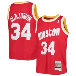 Fantastico Hakeem Olajuwon Houston Rockets Youth Swingman Throwback Jersey Red