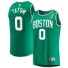 Fantastico Incantevole Jayson Tatum Boston Celtics 2024 NBA Finals Champions Fast Break Replica Player Jersey Kelly Green Icon Edition