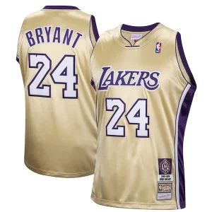 Fantastico Kobe Bryant Los Angeles Lakers Hall of Fame Class of 2020 #24 Authentic Hardwood Classics Jersey Gold