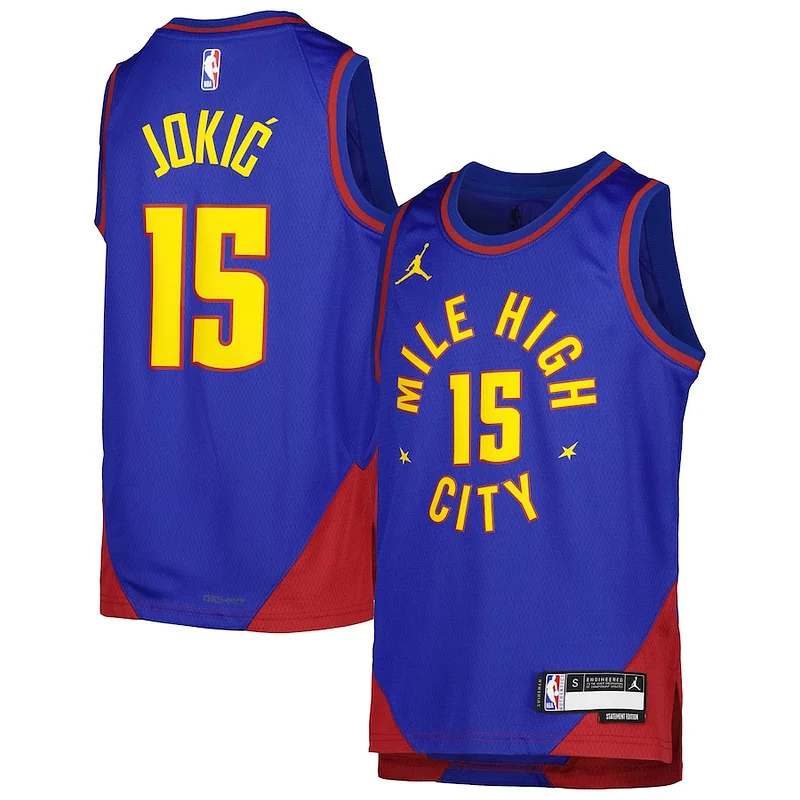 Fantastico Magnifico Lussuoso Nikola Jokic Denver Nuggets Jordan Brand Youth Swingman Jersey Statement Edition Blue