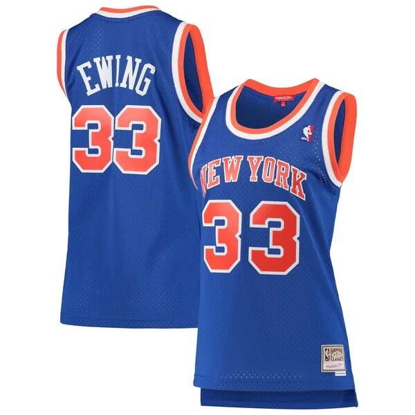 Fantastico Patrick Ewing New York Knicks Women's 1991/92 Hardwood Classics Swingman Jersey Blue