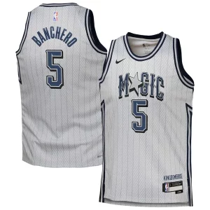 Fantastico Pratico Paolo Banchero Orlando Magic Nike Youth 2024/25 Swingman Player Jersey City Edition Silver