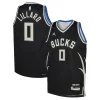Fantastico Pratico Prestigioso Damian Lillard Milwaukee Bucks Jordan Brand Youth Swingman Jersey Statement Edition Black
