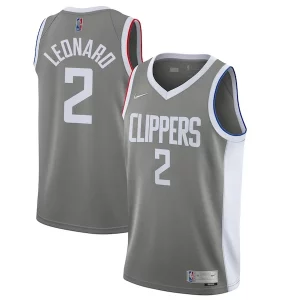 Fantastico Pratico Stupendo Kawhi Leonard LA Clippers Nike 2020/21 Swingman Player Jersey Gray Earned Edition