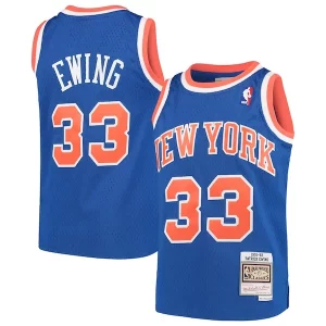 Fantastico Prestigioso Patrick Ewing New York Knicks Youth Hardwood Classics Swingman Throwback Jersey Blue