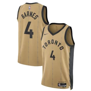 Fantastico Trendy Meraviglioso Scottie Barnes Toronto Raptors Nike Unisex 2023/24 Swingman Jersey Gold City Edition