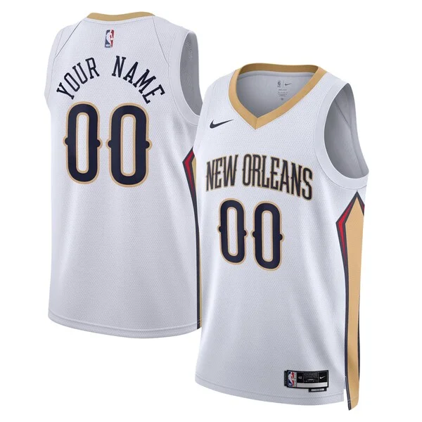Fascinante Accattivante New Orleans Pelicans Nike Unisex Swingman Custom Jersey White Association Edition