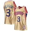 Fascinante Allen Iverson Philadelphia 76ers 75th Anniversary 1996/97 Hardwood Classics Swingman Jersey Gold