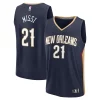 Fascinante Attraente Yves Missi New Orleans Pelicans 2024 NBA Draft Fast Break Player Jersey Icon Edition Navy