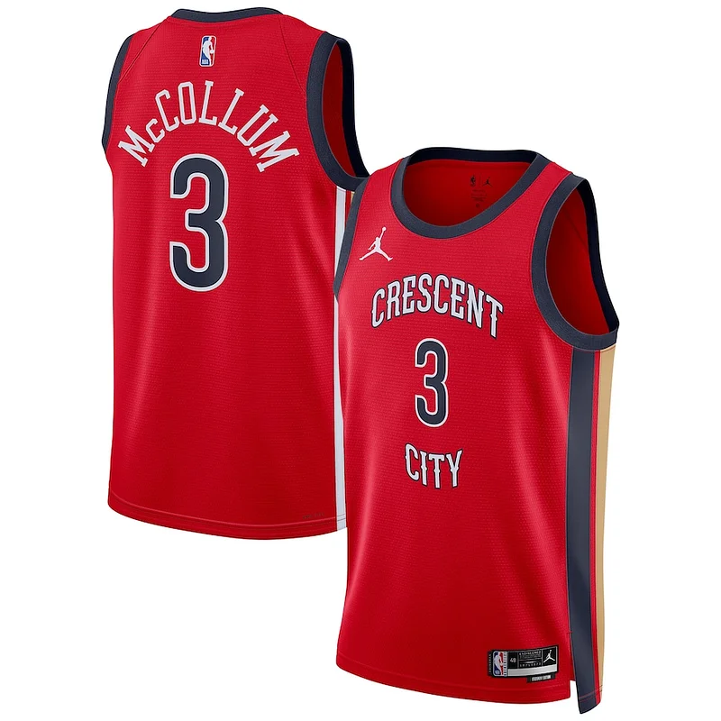 Attraente Lussuoso CJ McCollum New Orleans Pelicans Jordan Brand Unisex Swingman Jersey Statement Edition Red