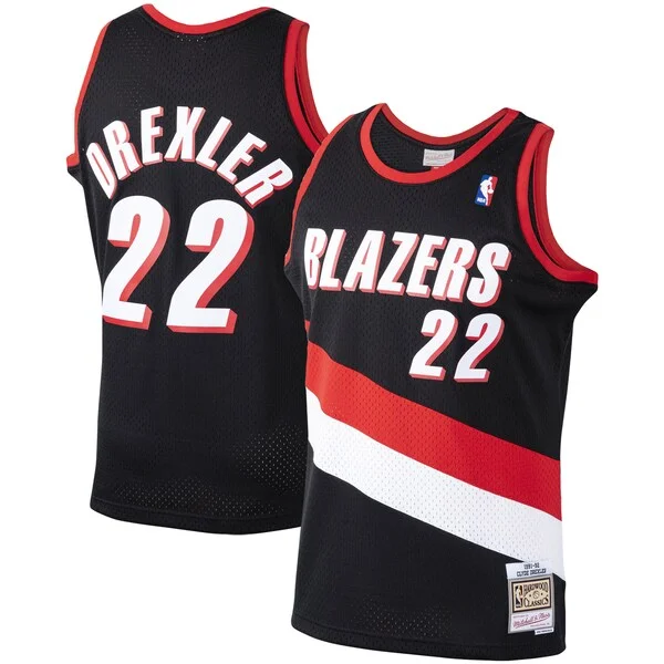 Fascinante Clyde Drexler Portland Trail Blazers 1991/92 Hardwood Classics Swingman Jersey Black
