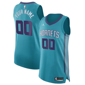 Fascinante Comodo Charlotte Hornets Jordan Brand Authentic Custom Jersey Teal Icon Edition
