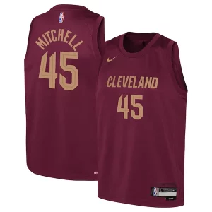 Fascinante Donovan Mitchell Cleveland Cavaliers Nike Youth Swingman Jersey Icon Edition Wine