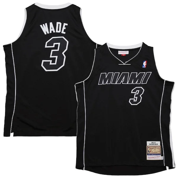 Fascinante Dwyane Wade Miami Heat 2011/12 Hardwood Classics Authentic Jersey Black