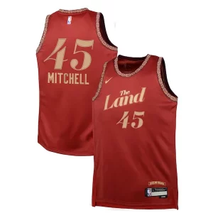 Fascinante Gorgeous Eccezionale Donovan Mitchell Cleveland Cavaliers Nike Youth Swingman Replica Jersey City Edition Wine