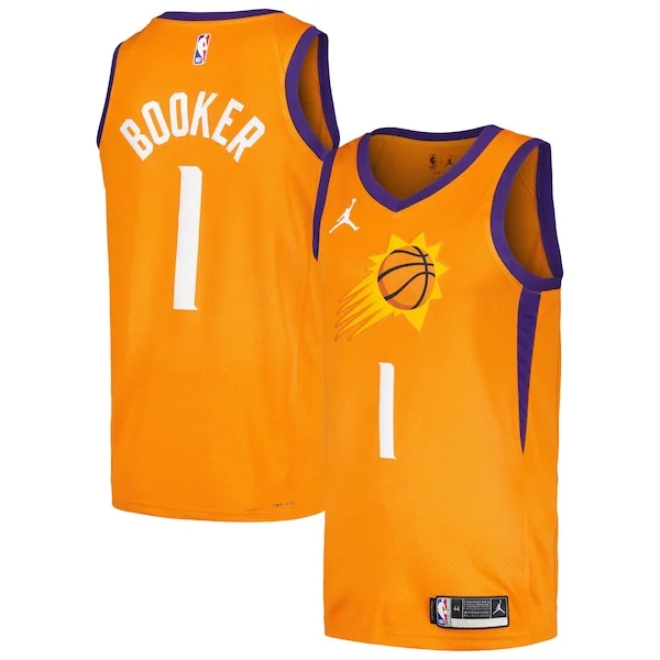 Fascinante Incantevole Fantastico Devin Booker Phoenix Suns Jordan Brand Swingman Player Jersey Statement Edition Orange