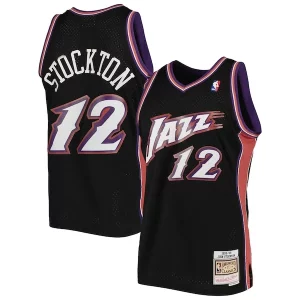 Fascinante John Stockton Utah Jazz 1998/99 Hardwood Classics Swingman Jersey Black