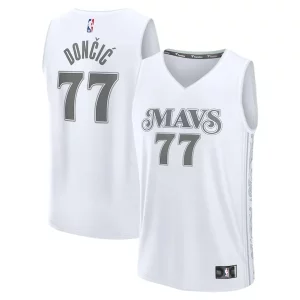Fascinante Luka Dončić Dallas Mavericks Youth 2024/25 Fast Break Player Jersey City Edition White