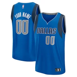 Lussuoso Splendido Carino Dallas Mavericks Youth Custom Fast Break Jersey Blue Icon Edition