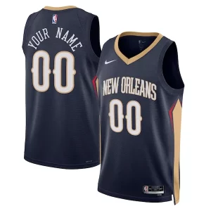 Fascinante New Orleans Pelicans Nike Unisex 2022/23 Swingman Custom Jersey Navy Icon Edition