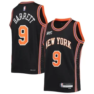 Fascinante Ottimo RJ Barrett New York Knicks Nike Youth 2021/22 Swingman Jersey City Edition Black