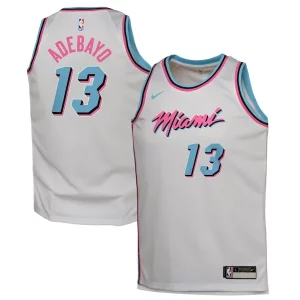 Fascinante Prestigioso Bam Adebayo Miami Heat Nike Youth 2024/25 Swingman Player Jersey City Edition White