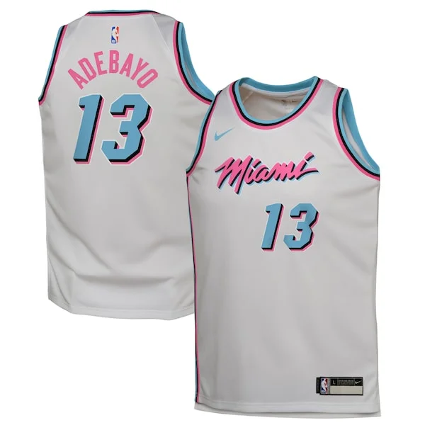 Fascinante Prestigioso Bam Adebayo Miami Heat Nike Youth 2024/25 Swingman Player Jersey City Edition White