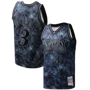 Fascinante Stupendo Allen Iverson Philadelphia 76ers Hardwood Classics 1997/98 Tie Dye Swingman Jersey Black