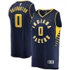 Fascinante Tyrese Haliburton Indiana Pacers Fast Break Replica Jersey Icon Edition Navy