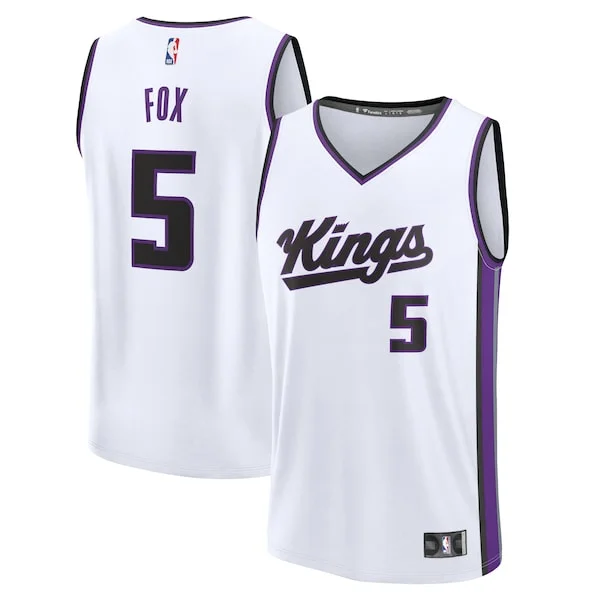 Gorgeous De'Aaron Fox Sacramento Kings Fast Break Replica Player Jersey Association Edition White