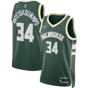 Gorgeous Delizioso Versatile Giannis Antetokounmpo Milwaukee Bucks Nike Unisex Swingman Jersey Icon Edition Hunter Green/White
