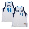 Gorgeous Dirk Nowitzki Dallas Mavericks 2010/11 Hardwood Classics Swingman Jersey White