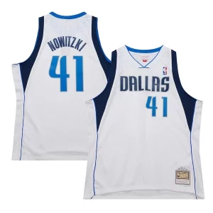 Gorgeous Dirk Nowitzki Dallas Mavericks 2010/11 Hardwood Classics Swingman Jersey White