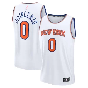 Gorgeous Donte DiVincenzo New York Knicks Fast Break Replica Player Jersey Association Edition White