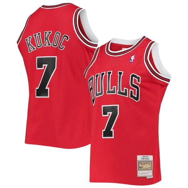 Gorgeous Fascinante Toni Kukoc Chicago Bulls 1997/98 Hardwood Classics Swingman Jersey Red