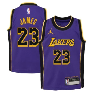 Gorgeous Incantevole LeBron James Los Angeles Lakers Jordan Brand Preschool 2022/23 Dri FIT Replica Jersey Statement Edition Purple