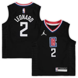 Gorgeous Kawhi Leonard LA Clippers Jordan Brand Preschool 2020/21 Fast Break Replica Jersey Statement Edition Black