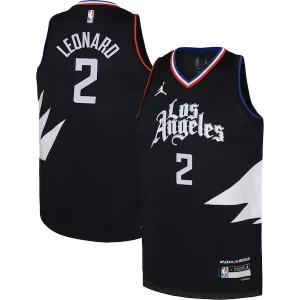Gorgeous Kawhi Leonard LA Clippers Jordan Brand Youth Swingman Jersey Statement Edition Black