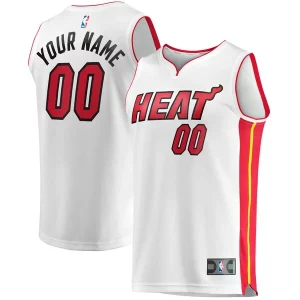 Gorgeous Magnifico Miami Heat Youth Fast Break Custom Replica Jersey Association Edition White
