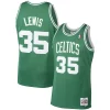 Gorgeous Magnifico Reggie Lewis Boston Celtics 1987/88 Hardwood Classics Swingman Jersey Kelly Green