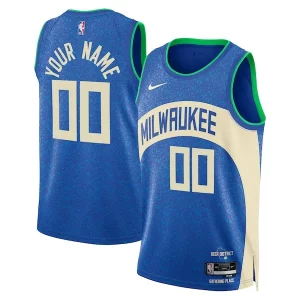 Gorgeous Milwaukee Bucks Nike Unisex 2023/24 Custom Swingman Jersey Royal City Edition