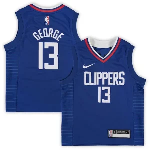 Gorgeous Paul George LA Clippers Preschool Nike 2020/21 Fast Break Replica Jersey Royal Icon Edition